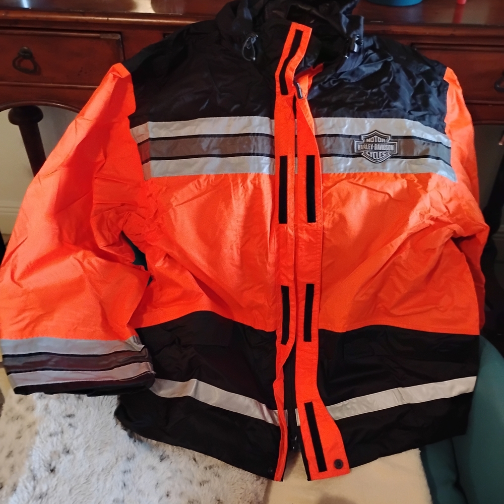 Harley-Davidson Orange and Black Jacket